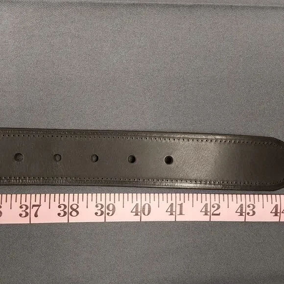 Boconi Leather Belt Black Casual Dress Belt Size 38 Made in Italy - Picture 6 of 6